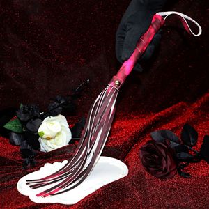 SM Sex PU <b>Leather</b> Wrist Handcuffs & Whip Tassel Loose Couple Training Props Small Punishment SP <b>Tools</b> Model QY3892 Drop Shipping - Product Image 2