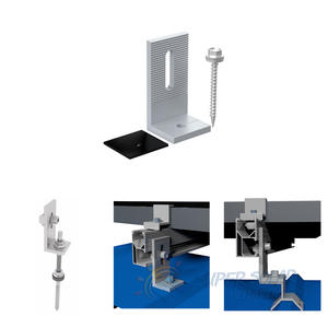 Système de montage de panneaux solaires sur toit, pince de fixation en L, boulon de suspension de 80 mm, support photovoltaïque pour toit en métal - Product Image 2