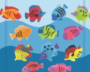 ปลาจำลองลอยน้ำสำหรับตกแต่งตู้ปลา ของเล่นตกแต่งสระน้ำ งานปาร์ตี้ริมชายหาดในฤดูร้อน ของขวัญสำหรับเด็กชายและเด็กหญิง หลากหลายแบบ - Product Image 2