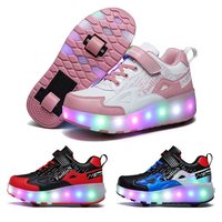 Chaussures à roulettes d'extérieur sûres et durables Chaussures de patinage d'extérieur pour enfants Chaussures à roulettes pour enfants Chaussures lumineuses à LED rechargeables