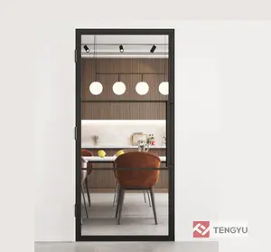 TKM-YY03 Tengyu Interior Swing Door Steel Frame Glass Swing Door