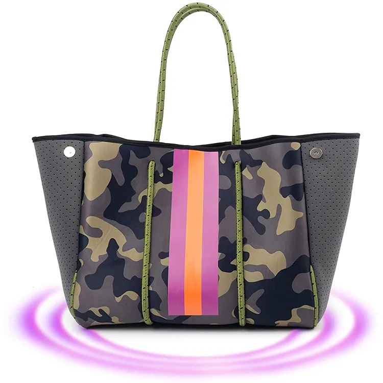 Sublimation Plaid Camo Striped Waterproof Cooler Red Stripe Gold Star Bag Animal Print Extra Large Ladies Neoprene Tote Bag