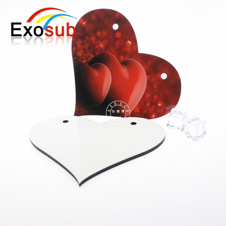 Самый дешевый сублимационный дверной знак MDF в форме сердца оптом