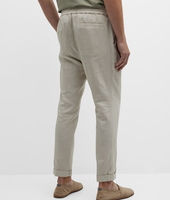 Haute qualité personnalisé décontracté hommes lin-laine cordon pantalon Simple Chino loisirs plaine pantalons longs pour hommes