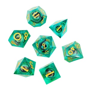 Dés à facettes en résine Longan pour jeux de société DND, Dragon Dungeon, COC, Running Team, TRPG, Cthulhu, D4-D20, ensemble d'insectes, 7 pièces - Product Image 6