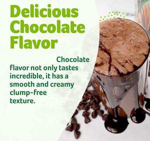 Proteine in Polvere Vegane Biologiche OEM al Cioccolato Cremoso, 21g di Proteine Vegetali, Basso Contenuto di Carboidrati, Ricostruzione Muscolare - Product Image 5