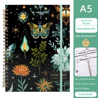 Agenda Semanal 2026-2027 con Espiral, Formato A5, en Inglés, Personalizable, para Planificación, Regalo, en Stock