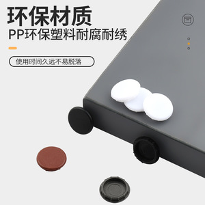 Tapa de rueda excéntrica redonda de plástico de 12 mm para puerta de armario, tapón decorativo desmontable para montaje en armario - Product Image 5