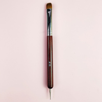 Pinceau à ongles professionnel pour manucure en gel, 100% acrylique, français, en nylon, double tête, manche en bois, stylo pour nail art Ibelieve