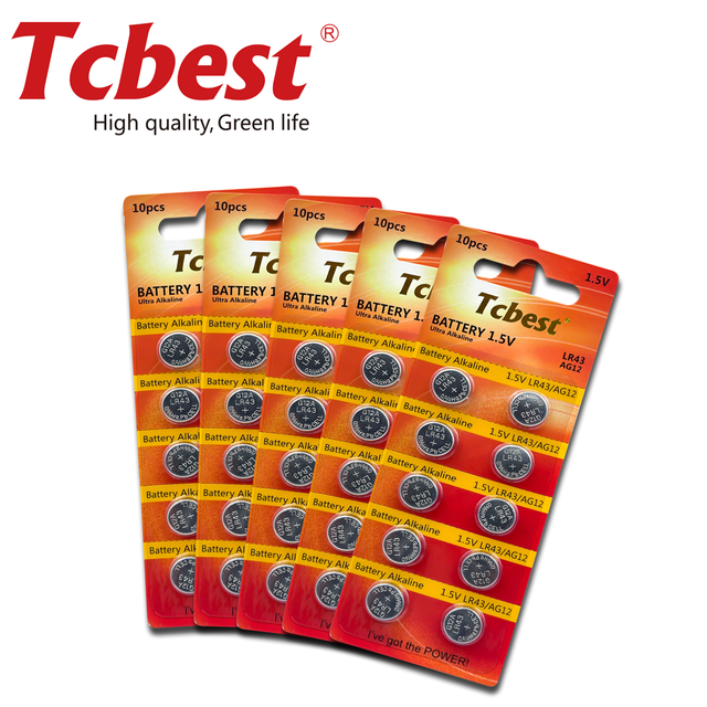 Wholesale Alkaline Button Battery 1.5V AG12 10pcs/pack Watch Batteries 96mAh for Consumer Electronics & Toys