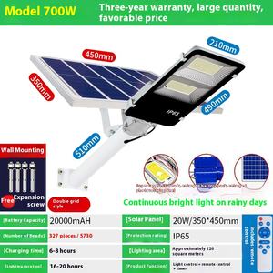 Vente en gros de lampadaires LED super lumineux mur de jardin solaire étanche pour l'extérieur nouveau projet rural cote IP65 ABS pour la route - Product Image 6