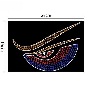 Nueva Pantalla LED Flexible para Ventanas, Resistente al Agua IP67, Luces Decorativas para Autos con Diseño de Ojo de Diablo, Accesorios Universales de 12V 5W - Product Image 1