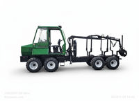 BITSMANN Trasportatore di Legname Compatto con Motore Diesel da 3,5 Tonnellate |   Mini Trasportatore di Legname con Pinza per Disboscamento Forestale, Garanzia di 1 Anno