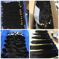 Cabello Humano Virgen Sin Procesar 100% Liso con Cutícula Alineada, Extensiones de Cabello Humano Vietnamita Crudo, Extensiones Rizadas Birmanas y Extensiones Lacias Kinky