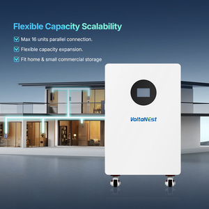 VoltaNest 51.2V 206Ah 10kWh Batterie solaire mobile LiFePO4 pour la maison, stockage d'énergie résidentiel, modulaire et évolutif - Product Image 2