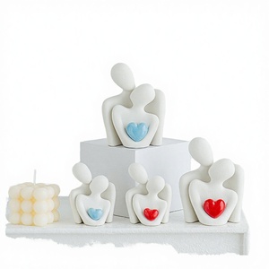 JANEERMEI Figura Decorativa de Cerámica con Corazón Rojo, Ecológica, para Parejas, para el Hogar, Estudio, Regalo de San Valentín, Talla S - Product Image 4