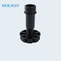Roeasy pieds réglables pieds de cuisine pieds de meubles pied de meuble FC-720-K pied de réglage d'armoire pour Table en plastique moderne