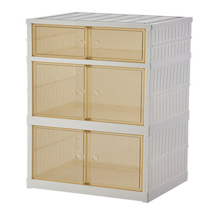 Armario de almacenamiento para el hogar, rectangular, plegable, con ruedas, para juguetes, refrigerios, ropa, organizador de 5 niveles. - Product Image 5