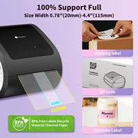 Imprimante thermique Phomemo D520-BT pour imprimante de codes-barres portable Bluetooth pour étiquettes d'expédition Connectivité sans fil pour téléphone mobile