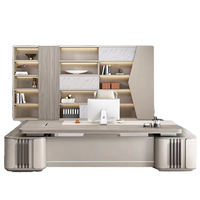 Bureau moderne en forme de L pour patron/PDG Mobilier de bureau Table d'ordinateur de style chinois Bureau de direction