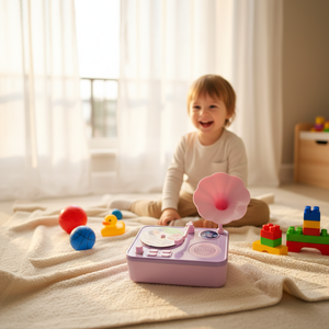 Giradischi <span class=keywords><strong>per</strong></span> Bambini, Giocattolo Educativo a Forma di Grammofono con Dischi Musicali <span class=keywords><strong>per</strong></span> Bambini - Product Image 3