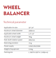 Offre Spéciale d'équilibrage de roue de pneu de camion de voiture SWB2018A prix Machine d'alignement de Machine d'équilibre dynamique