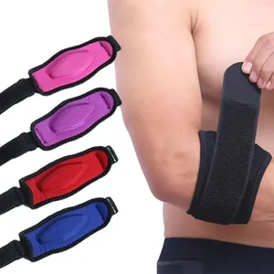 Venta al por mayor soporte de codo para el dolor de tendinitis elástico Nylon Spandex mangas de brazo tela codo soporte de compresión manga