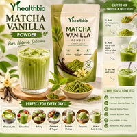 Extrait de Plantes Matcha Vanille en Poudre – Mélange Premium Thé Vert & Vanille – Préparation Instantanée pour Latte, Smoothie, Pâtisserie – OEM ODM