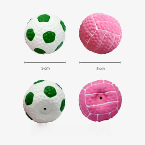 Commercio all'ingrosso della fabbrica Mini eco-friendly lattice <span class=keywords><strong>Squeaky</strong></span> palle di cane calcio pallavolo noia sollievo giocattoli da masticare per cani uso quotidiano - Product Image 6