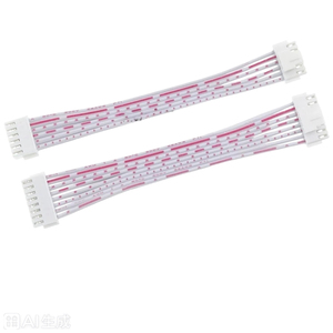 PHB 2,0mm zweireihiges Schnallen anschluss kabel Doppelkopf Reverse Rot Weiß Flach band kabel 2 * 2P34P5P6P8P10P12P15P20P30P - Product Image 1