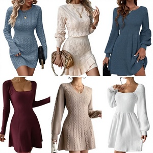 Suéter de Punto para Mujer, Estilo Casual, Otoño-Invierno 2026, Cuello Alto, Manga Larga, Poliéster/Algodón, Oferta - Product Image 1