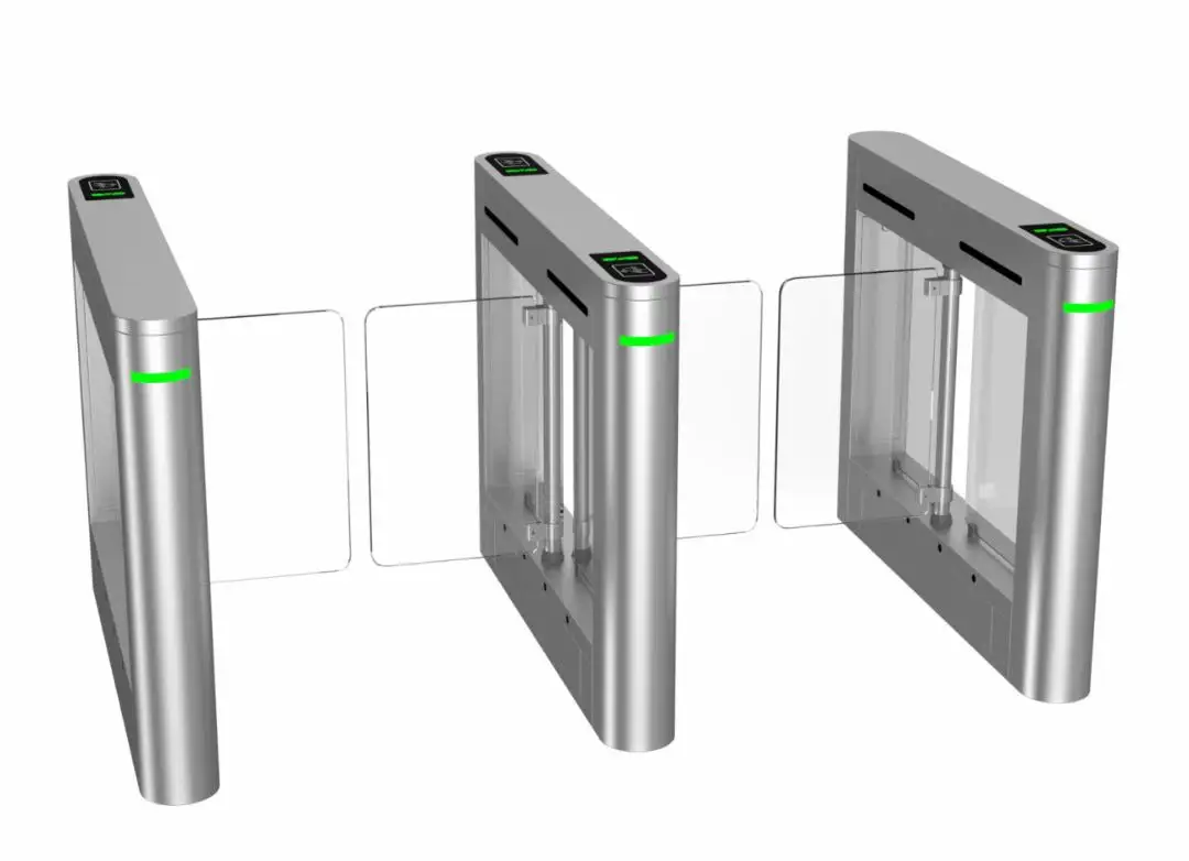 Высокобезопасный стеклянный турникет для сканирования лица, Поворотный барьер, ворота для строительства