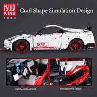 Moule Roi 13172 3358PCS Voiture Série Blanc Dieu de la Guerre Voiture de Sport Bloc de Construction Modèle Technique Éducatif Jouet Festival Cadeau