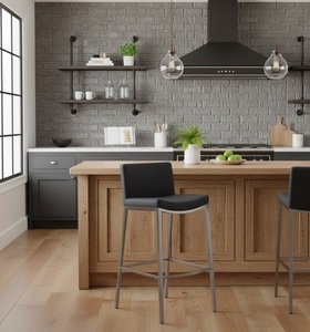 Sillas de Bar Tapizadas de Lujo Modernas, de Altura Ajustable, con Asiento Acolchado Suave para Cocina, Venta al Por Mayor - Product Image 3