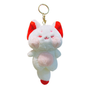 Cute Plush fox Doll Keychain Schoolbag Doll Pendant Wholesale Bag Cartoon Backpack Pendant
