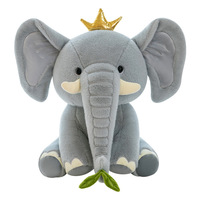 Boneka Gajah Kartun Zoe, Promo Terbatas, Abu-abu Pink, Boneka Hewan Isi Dakron, Gajah Kecil, Mainan Lembut
