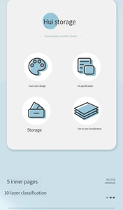 Deli 72772 Dokumentenset, Informationsbuch, Prüfungsunterlagen-Aufbewahrungsbuch, Hochwertige Studentenklassifizierung - Product Image 6