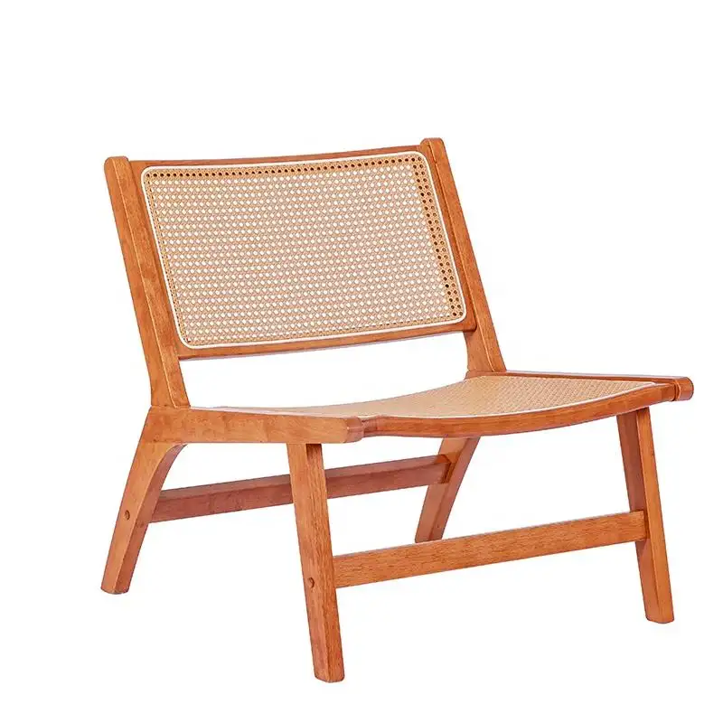 Wuye Wooden Rattan Wicker Nordic Living Room Patio Recliner Leisure Chair