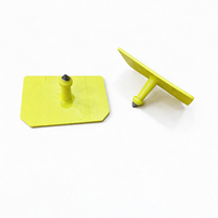 Étiquette d'oreille RFID personnalisée en TPU pour bétail, impression laser, 56mmx38mmx26mm, pointe sans métal, identification porcine 134.2kHz