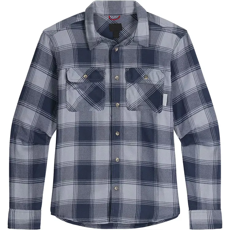 Nouvelle mode de chemises en flanelle à carreaux personnalisées OEM de haute qualité pour hommes