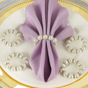 Anneau <span class=keywords><strong>de</strong></span> <span class=keywords><strong>serviette</strong></span> perle perlée à la main bricolage nappe boucle anneau <span class=keywords><strong>de</strong></span> <span class=keywords><strong>serviette</strong></span> en papier pour la Saint-Valentin - Product Image 4