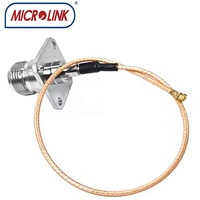 Câble coaxial RG316 pour station de base LORA, pont de routage industriel, avec connecteur femelle N-Type à bride carrée 4 trous et connecteur mâle SMA, pigtail RF en PTFE