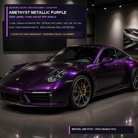 Film Perubahan Warna Mobil Imperial Amethyst Metallic Dual Tone Plum Violet, Styling Eksterior, Bahan Vinyl Cast