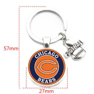 カスタムNFL 32チームキーチェーンスポーツお土産キーリングアメリカンフットボールチームペンダントプロモーションギフトキーチェーン - Product Image 2