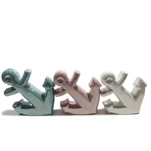 Marine Anchor Ceramic Figurine Ocean Decoration For Indoor Desktop Decoration