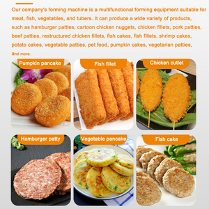 Công nghiệp bánh <span class=keywords><strong>hamburger</strong></span> patty Máy làm 304 thép không gỉ Tự động Burger patty hình thành prod dòng để bán - Product Image 3
