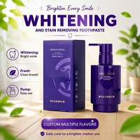 Dentifrice Moussant Personnalisé 10% HAP Hydroxyapatite Menthe Violette Blanchissant Nettoyant et Éclaircissant