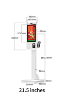 Terminal de Pago con Pantalla Táctil de Autoservicio de 21.5/27/32 Pulgadas, Impresora Térmica, Escáner QR, NFC, Cámara, Uso en Interiores, Texto