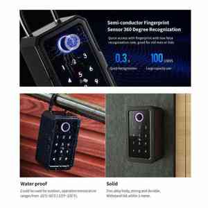 Caja de Seguridad Inteligente de Acero Inoxidable con Entrada sin Llave, Código Digital y Puerta de Enlace Wifi, Control de Acceso 4 en 1 con Aplicación, Cerradura Inteligente para Puerta - Product Image 5