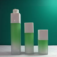 Botol pompa pengap putar akrilik kotak, mewah 15ml 30ml 50ml untuk krim dan Serum Wajah kemasan plastik dengan segel